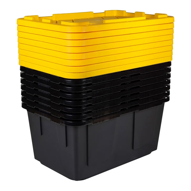 Eco Friendly Tote Rentals — stacked heavy-duty moving totes